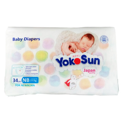 Подгузники детские YokoSun  для новорожденных до 5кг NB34