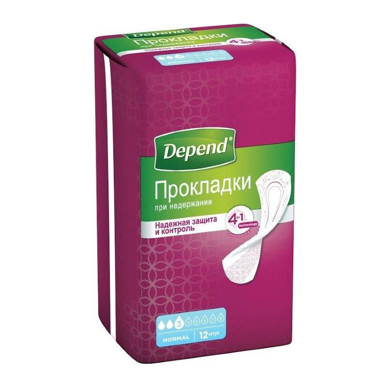Depend Normal прокладки №12 шт
