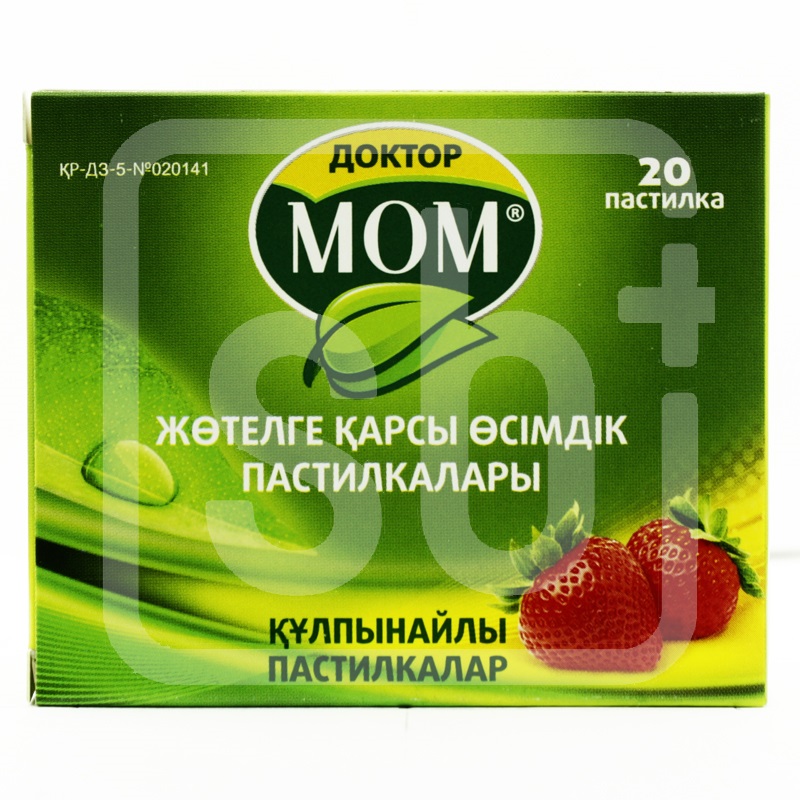 Доктор Мом® от кашля пастилки клубничные 20 шт Юник Фармасьютикал Лабораториз
