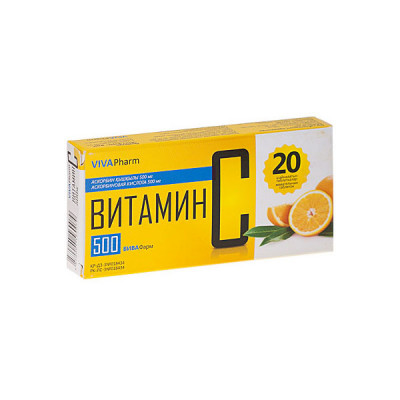 Витамин С  таблетки жевательные 500 мг 20 шт Вива Фарм