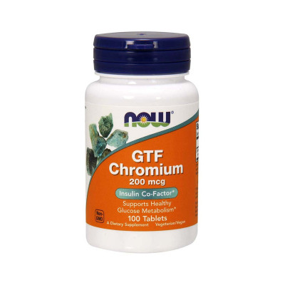 NOW Хром (GTF Chromium) 200мг №100 таб.