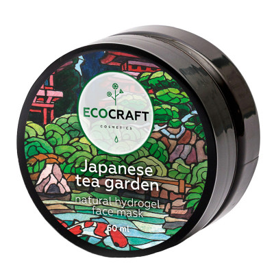 ECOCRAFT Маска гидрогелевая для лица суперувлажняющая для всех типов кожи "Japanese tea garden" Японский чайный сад (60 мл)
