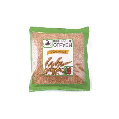 Отруби Dr.Dias с брусникой 200гр пшеничные