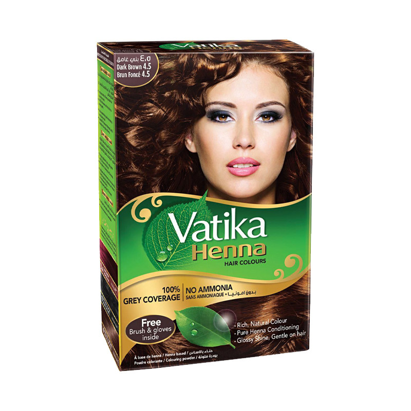 Хна для волос 10г №6 Dark Brown 4.5 Vatika
