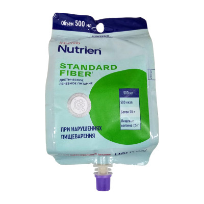 Нутриэн Стандарт с пищевыми волокнами продукт стерилизованный специализированный для диетического лечебного питания 0,5 л