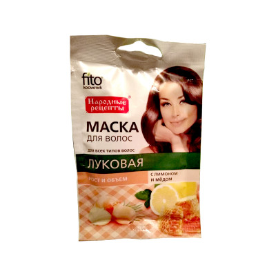 Маска для волос Луковая с лимоном и медом 30мл Фитокосметик