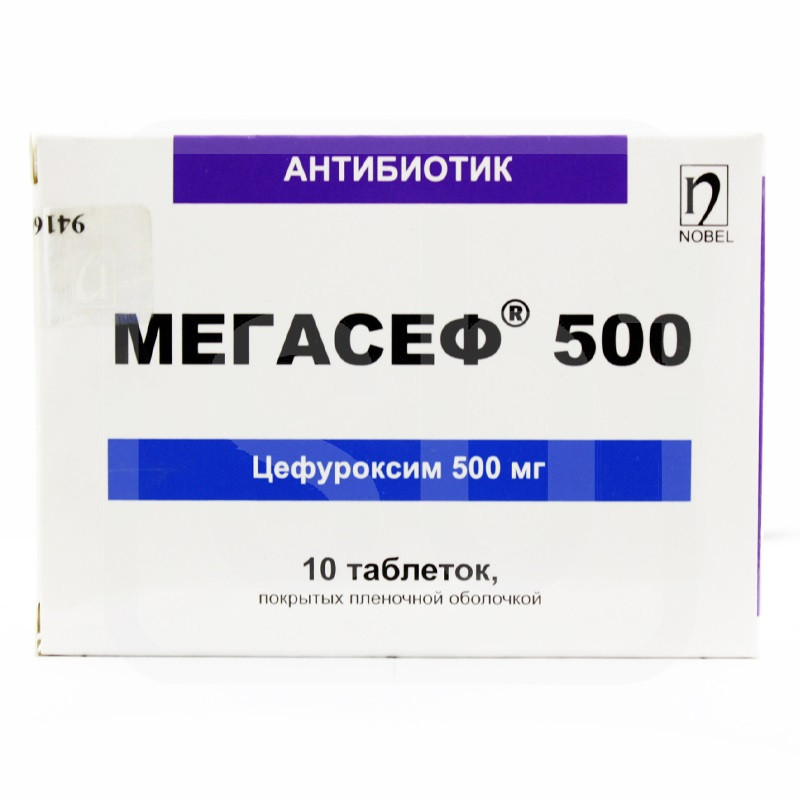 МЕГАСЕФ® таблетки 500 мг 10 шт Нобел - купить с доставкой по Алматы за ...