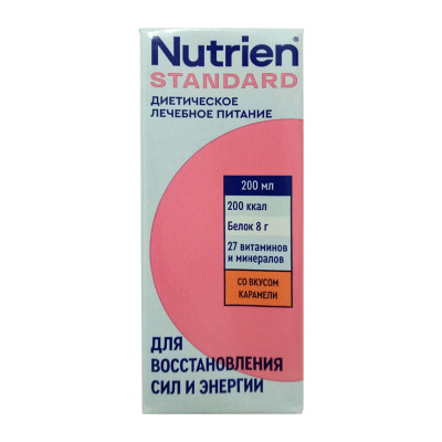 Нутриэн Стандарт со вкусом карамели продукт стерилизованный специализированный для диетического лечебного питания 200 мл.