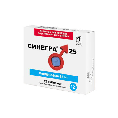 Синегра  25мг № 12 Нобель