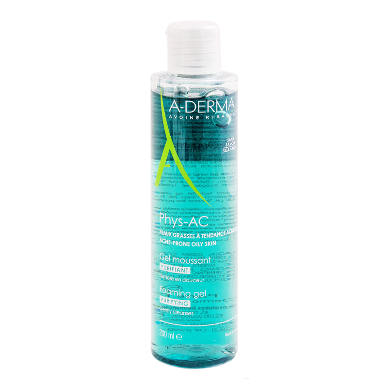A-Derma PHYS-AC Гель очищающий пенящийся 200мл