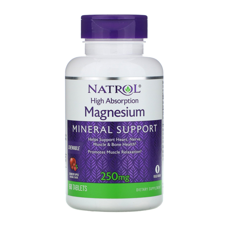 NATROL Магний 250мг №60 жеват. табл. /7066