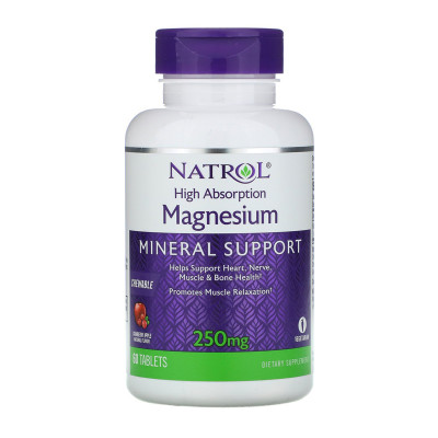 NATROL Магний 250мг №60 жеват. табл. /7066