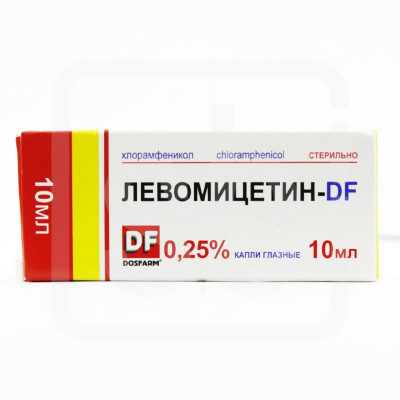 Левомицетин-DF 0,25% 10 мл глазные капли