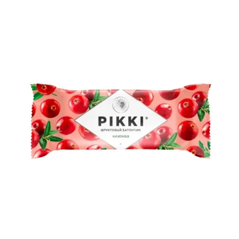 Батончики мягкие фруктовые PIKKI клюква 25г
