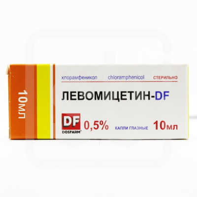 Левомицетин-DF капли глазные 0,5% 10 мл DOSFARM ТОО
