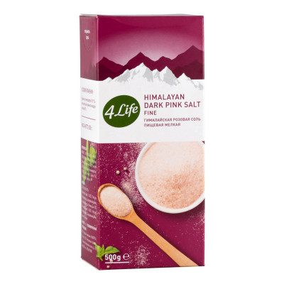 Соль Гималайская розовая пищевая мелкая 500г 4Life