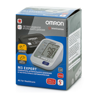 Тонометр OMRON M3 Expert автомат. на плечо (манжета 22-42см + адаптер)