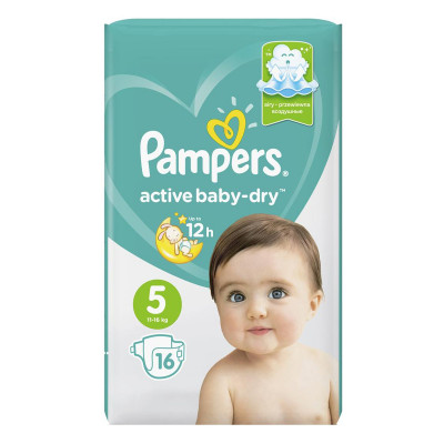 Подгузники Pampers Active Baby-Dry 5 (11-16 кг) 16 шт
