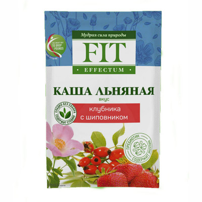 Каша льняная Клубника с шиповником 25г саше Fit Effectum