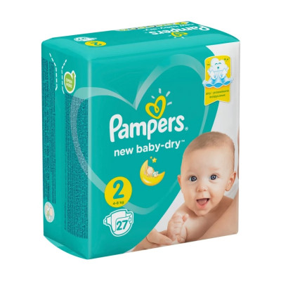 Подгузники Pampers new baby-dry 2 (4-8 кг) 27шт