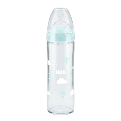 Бутылочка 240 мл стеклянная с силиконовой соской Nuk Classik