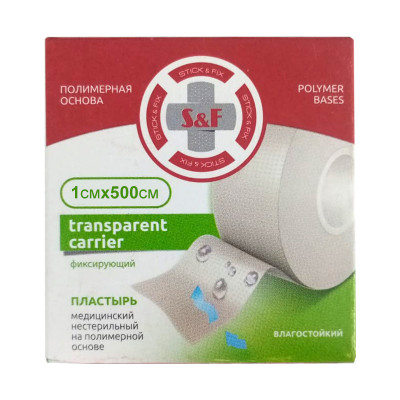 Лейкопластырь 1х500 S F transparent carier полимерная основа