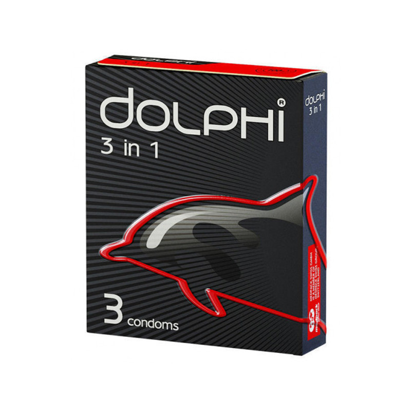 Презервативы DOLPHI  №3 3в1 Double stimulation