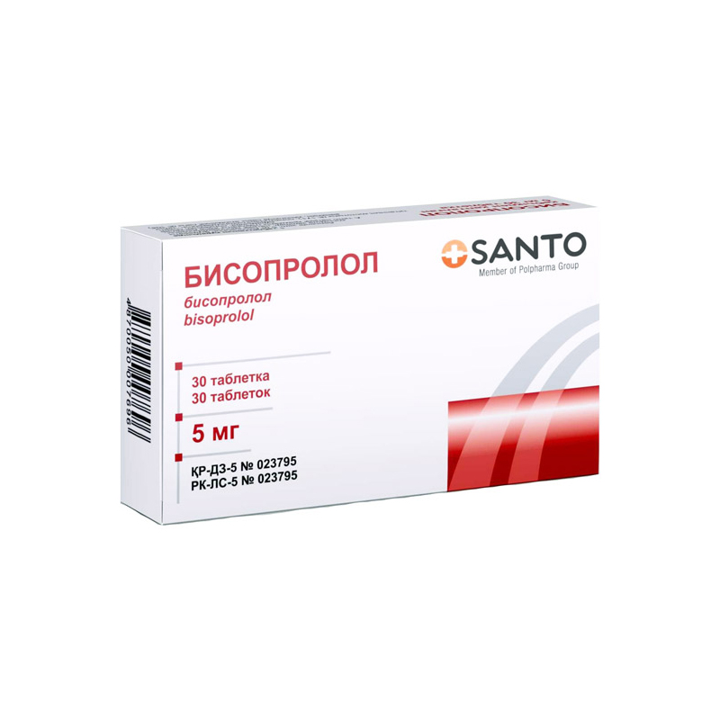 Бисопролол SANTO 5мг №30 табл