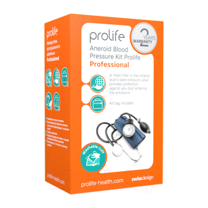 Тонометр Prolife Professional механический со стетоскопом и манжетой 25-36см
