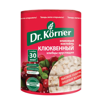 Хлебцы Dr.Korner Злаковый коктейль клюквенный 100гр