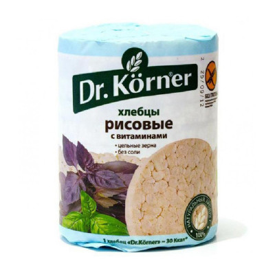 Хлебцы Dr.Korner Рисовые с витаминами 100гр