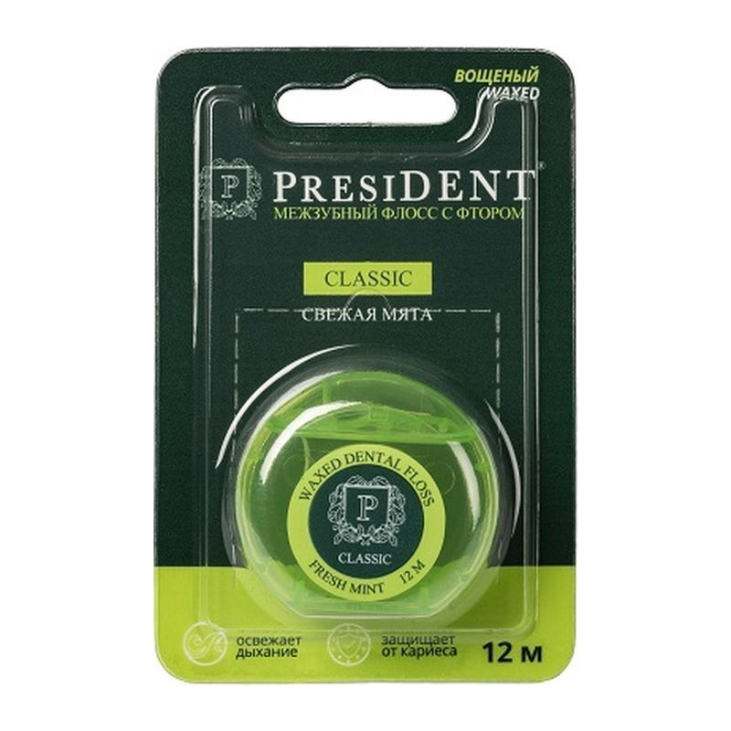 Зуб.нить President Classic с мятой 12м арт.202