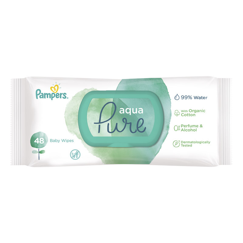 Салфетки влажные детские Pampers Aqua Pure 48 шт
