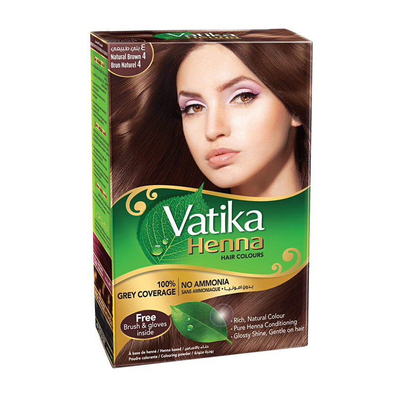 Хна для волос 10г №6 Natural Brown 4 Vatika