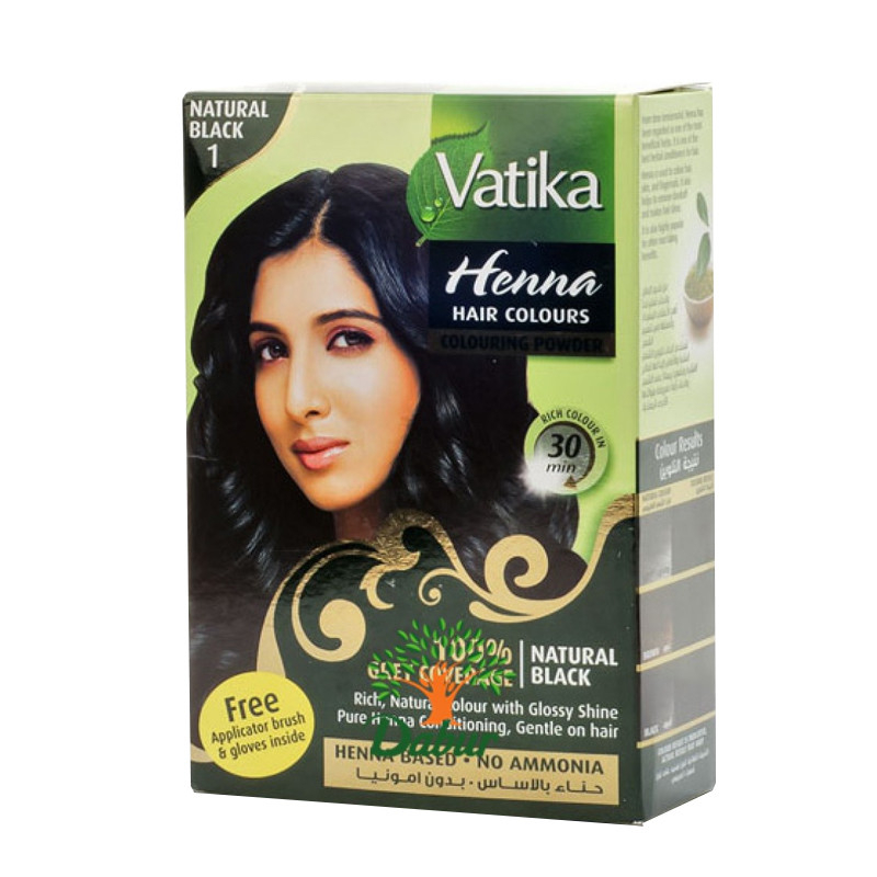Хна для волос 10г №6 Natural black 1 Vatika