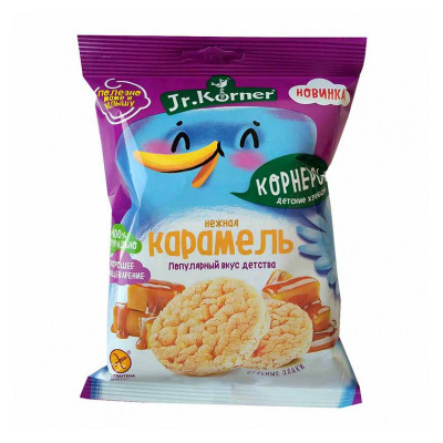 Хлебцы рисовые мини Карамель Jr.Korner 30гр