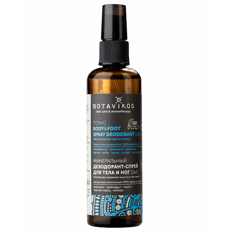 Botavikos Минеральный дезодорант-спрей для тела и ног Aromatherapy Tonic 100 мл