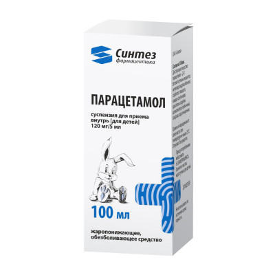 Парацетамол 120мг/5мл 100 мл  Синтез