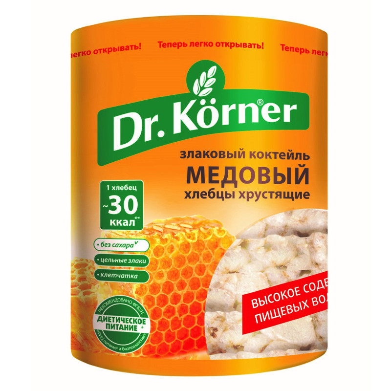 Хлебцы Dr.Korner Злаковый коктейль медовый 130гр