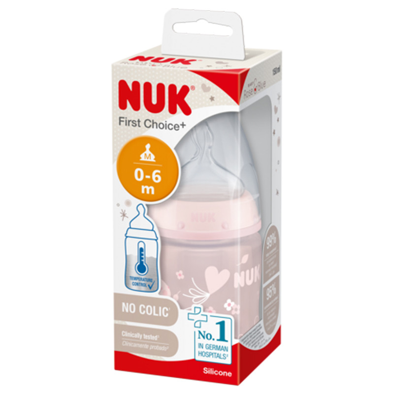 бутылочка 150мл Nuk First Choice+ температурный контроль с латекс. соской  /60087