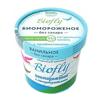 Биомороженное Biofly Натуральная ваниль на фруктозе 45г бум.ст.