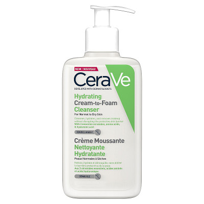 CeraVe Крем пенка увлажняющая для умывания 236мл для нормальной и сухой кожи