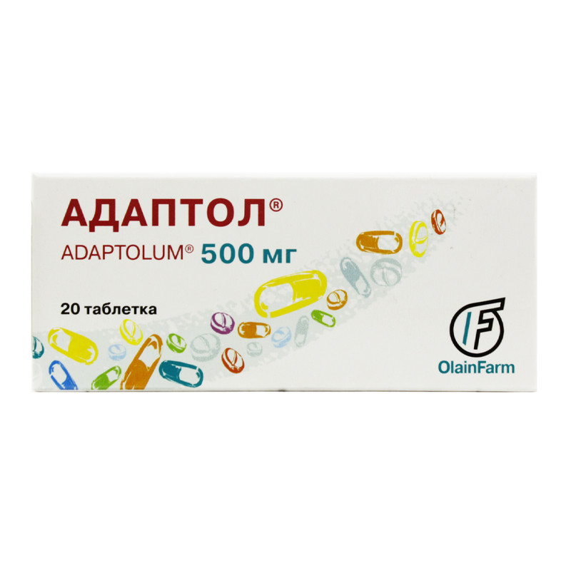 Адаптол таблетки 500 мг 20 шт ОЛАЙНФАРМ