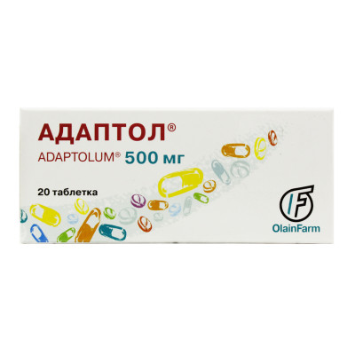 Адаптол таблетки 500 мг 20 шт ОЛАЙНФАРМ