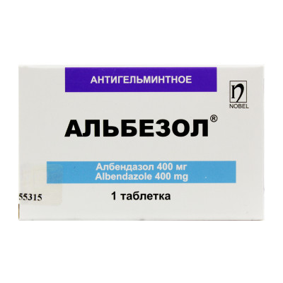 Альбезол® таблетка 400 мг 1 шт Нобел 
