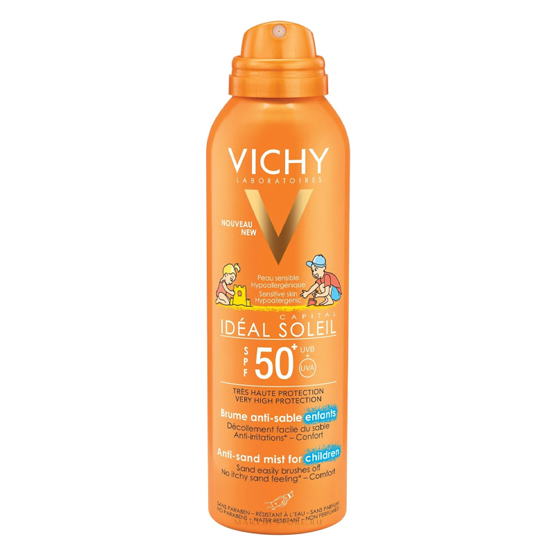 Виши Capital Soleil Детский спрей-вуаль анти-песок SPF50+ 200мл /58037