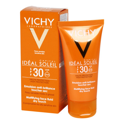 Виши Capital Soleil Эмульсия солнцезащитная матирующая для кожи лица 50мл SPF30