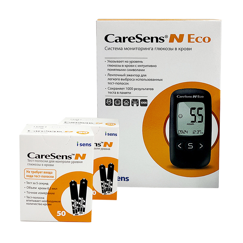 Набор Глюкометр Caresens N Eco +2уп тест полоски №50 Caresens N
