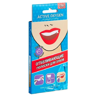 Полоски для отбеливания зубов teeth whitening strips 2 саше Global White