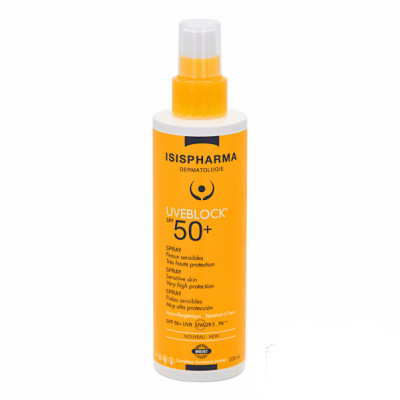 Увеблок SPF 50+ спрей солнцезащитный для чувствительной кожи 200мл